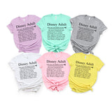 Disney Adult - dictionary shirt