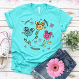 MOUSE Flower and Garden tee shirt
