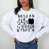 Sketched Fairytale characters t-shirt