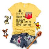 WE HAVE MOVED THIS DESIGN TO OUR OTHER SHOP ---- Read description ---- I've got my mind on my hunny and my hunny on my mind t-shirt