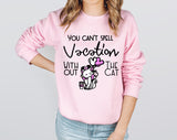 Vacation Cat t-shirt