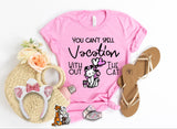 Vacation Cat t-shirt