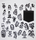 Sketched Fairytale characters t-shirt