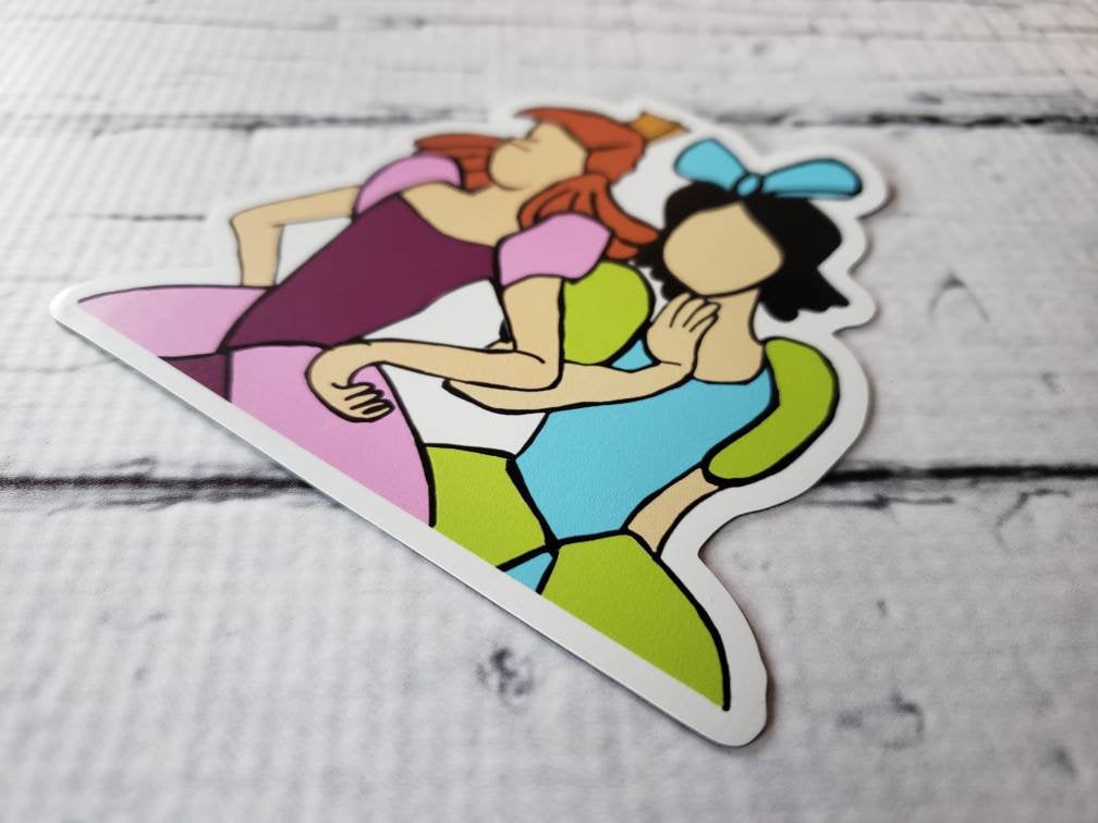 Two Evil Step sisters Magnet doodle magnet / Stepsisters ...