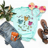 MOUSE Flower and Garden tee shirt