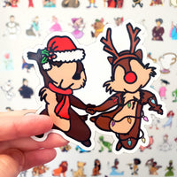 Santa and Rudolph Chipmunk Brothers