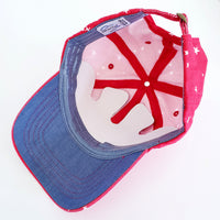 RED STARS baseball hat with hidden pony tail hole