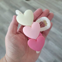 Triple heart hair clip