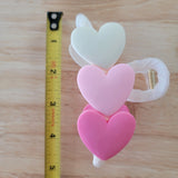 Triple heart hair clip