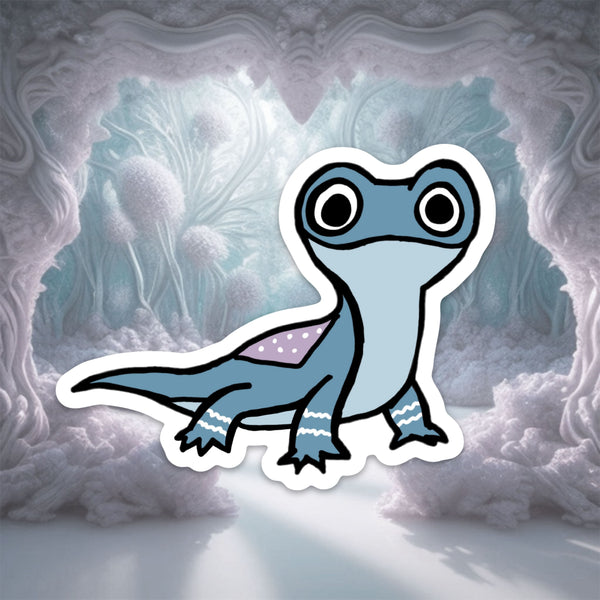 Frozen Fire Spirit Lizard Doodle magnet