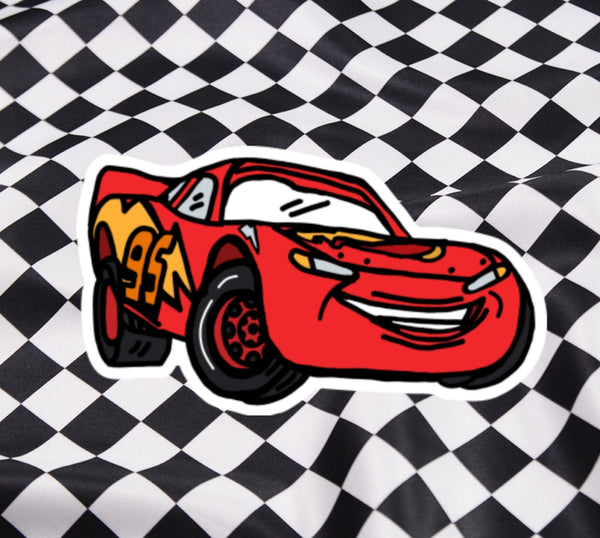 Red Race Car doodle Magnet