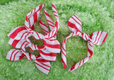 Candy Cane knotty bow / Christmas