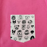 DOG DOODLES pocket tee shirt