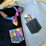 Nightmare Ragdoll Patchwork  pocket tee