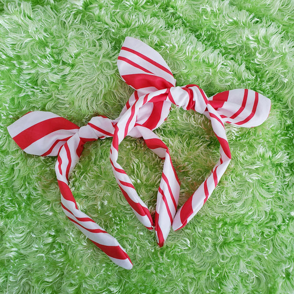 Candy Cane knotty bow / Christmas