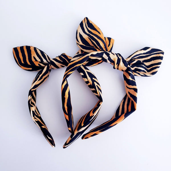 Tiger Print Knotty Bow