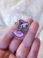 Working mouse acrylic pin