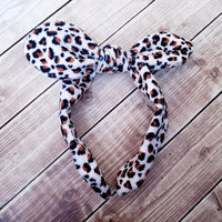 Leopard Print Knotty Bow with hidden mouse