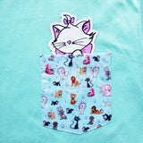 Kittens and cats pocket tee shirt