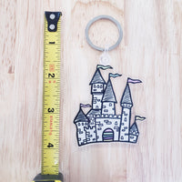 Summer castle doodle Keychain
