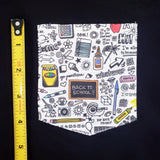 School doodles / Teacher pocket tee shirt