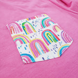 Watercolor Rainbow pocket tee shirt