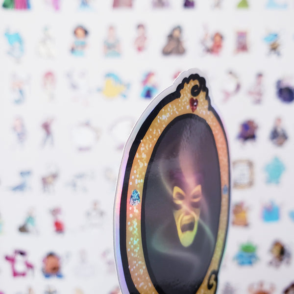 Magic Mirror Sticker Holographic Magic Mirror Doodle sticker – OnceUponaTeeShirt