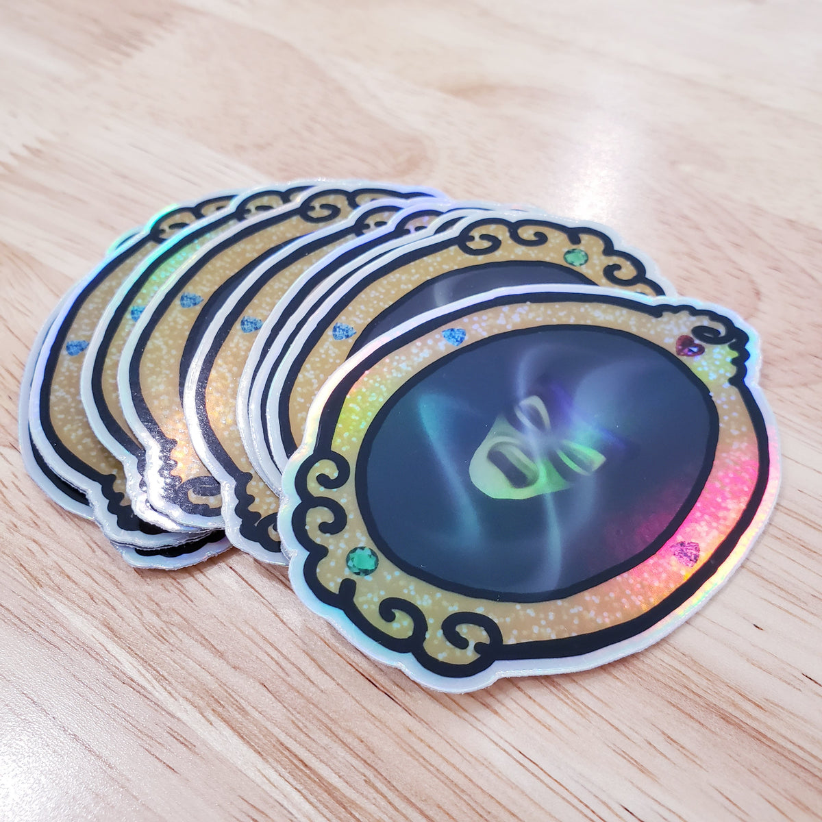 Holographic Magic Mirror Doodle sticker – OnceUponaTeeShirt