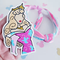 Sleeping Beauty splatter knotted headband