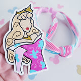 Sleeping Beauty splatter knotted headband