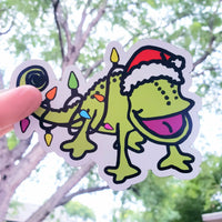 CHRISTMAS Chameleon doodle Magnet