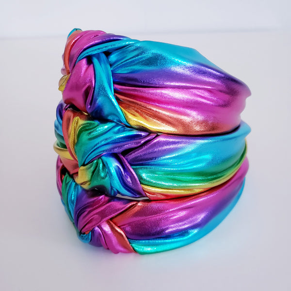 Iridescent RAINBOW headband /  hair accessory