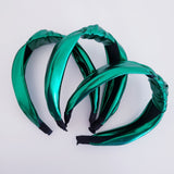 Metallic Emerald Green  twist knotted headband