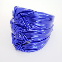 Midnight blue twist knotted headband