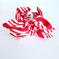 Candy Cane knotty bow / Christmas