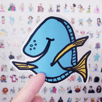 Forgetful fish / in this big blue world Doodle Magnet