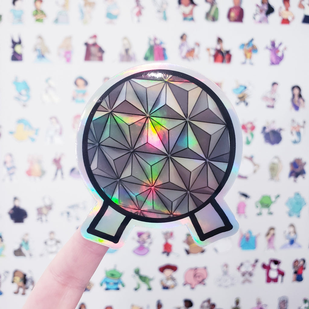 Holographic Geosphere Doodle sticker – OnceUponaTeeShirt