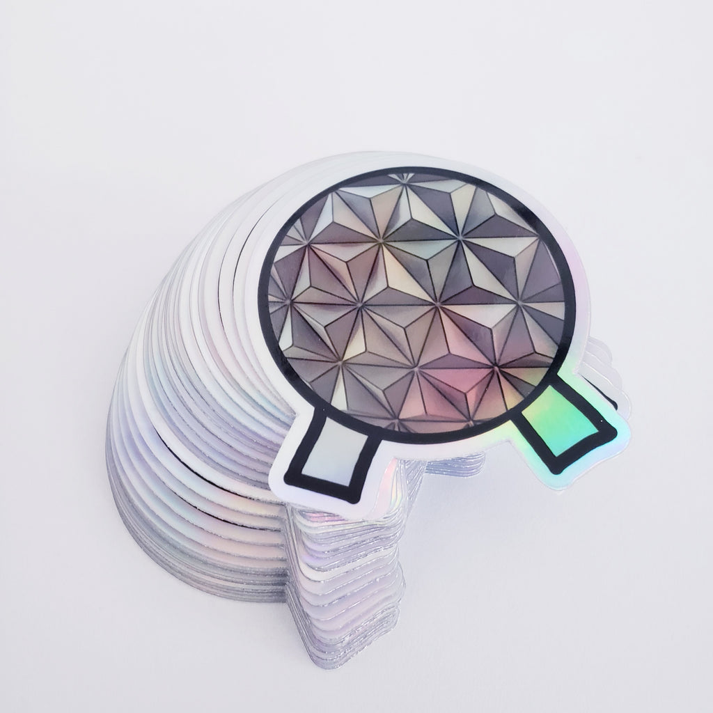 Holographic Geosphere Doodle sticker – OnceUponaTeeShirt