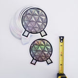 Holographic Geosphere Doodle sticker