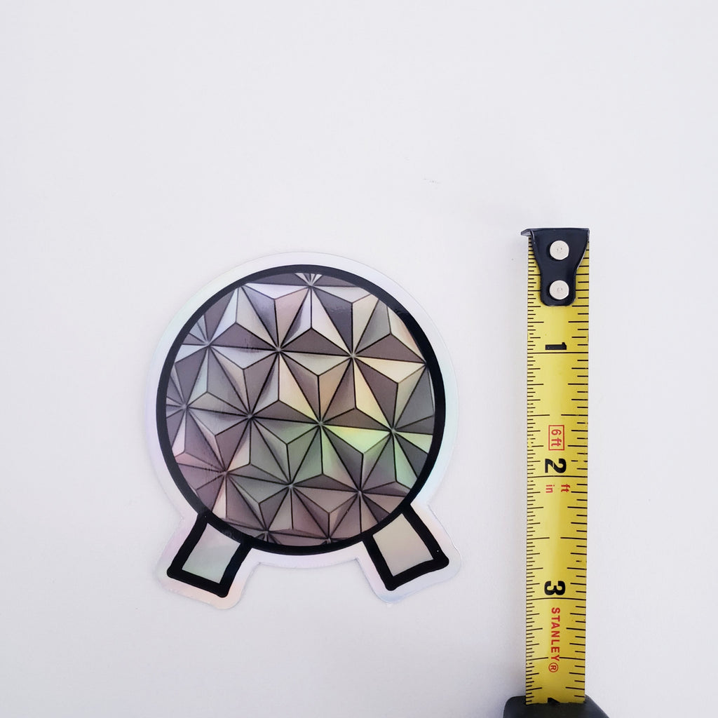 Holographic Geosphere Doodle sticker – OnceUponaTeeShirt