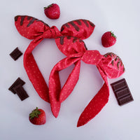 Chocolate Covered Strawberry Knotty Bow