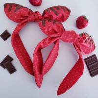 Chocolate Covered Strawberry Knotty Bow