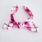 Pink Plaid knotty bow