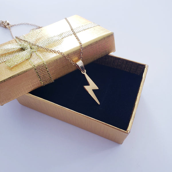 Lightning Bolt gold necklace