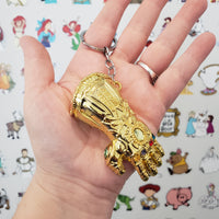 Golden Hand with Jewels Keychain