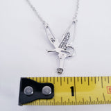 Pixie zircon Silver necklace / 18 inches