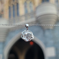 Enchanted Rose silver necklace