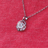 Enchanted Rose silver necklace