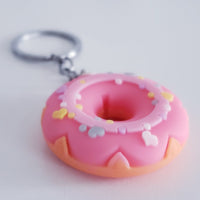Pink Spinkle Donut Keychain