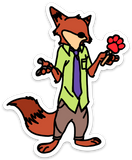 Clever Fox doodle Magnet